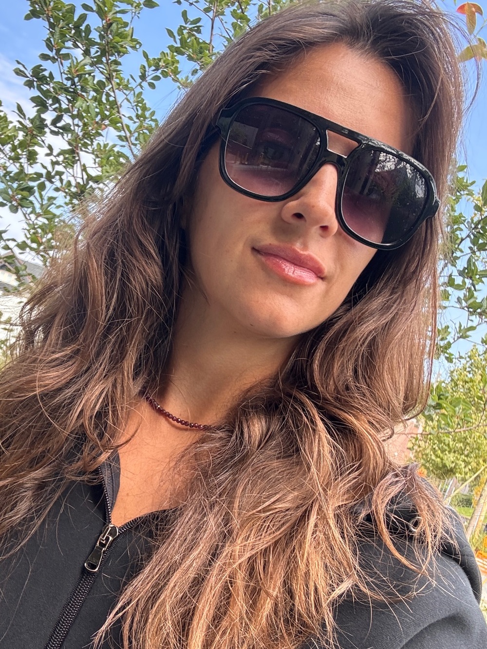 Oversized Black Gradient Lens Women's Sunglasses